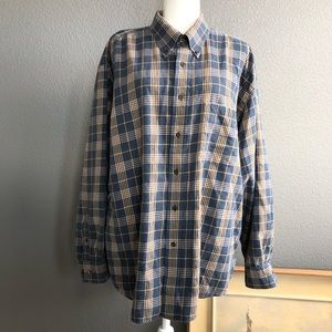 Men’s Pendleton plaid button up cotton/wool XXL